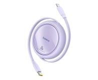 Baseus Free2Pull Retractable Cable C to iP 20W 1m Purple - 1348109 - zdjęcie 2